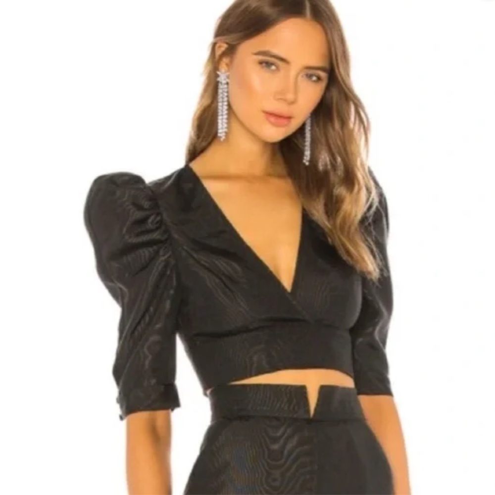 NWT Camila Coelho Micaela Deep V Crop Top - Picture 3 of 13